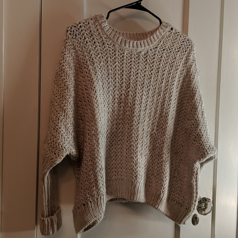 Oversized fuzzy sweater